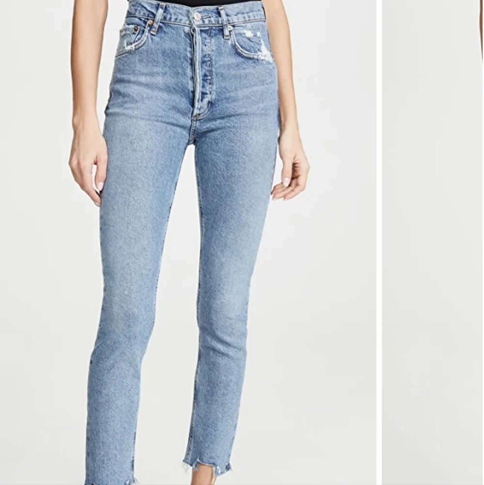 AGOLDE NICO HIGH RISE DISTRESSED JEANS LIGHT WASH WOMEN'S JEANS 25 - Picture 5 of 16
